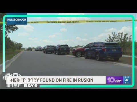 Body found on fire in an 'open field' in Ruskin, HCSO says