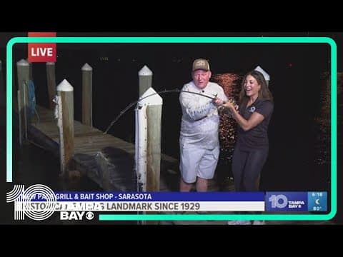 10 Tampa Bay's Sarah Rosario catches her first fish at New Pass Grill & Bait Shop!
