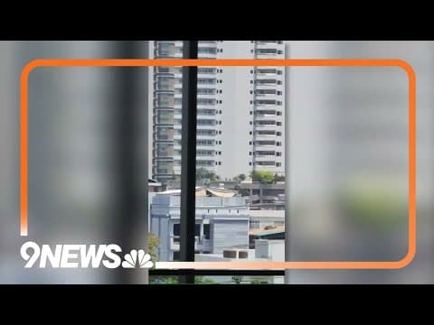 Water From Rooftop Swimming Pool Falls After Myanmar-Thailand Earthquake