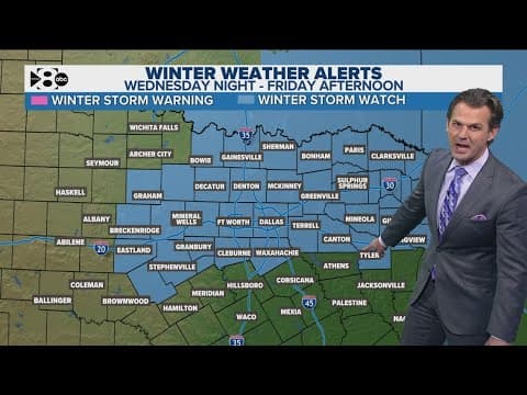 DFW Weather | The latest on the winter storm watch across North Texas this week