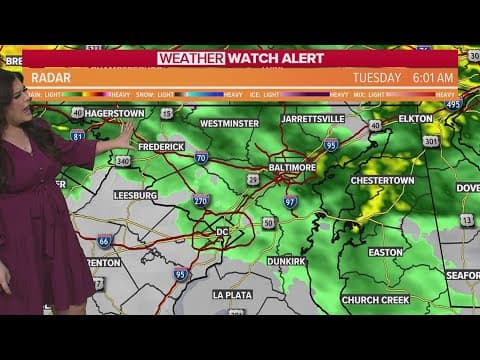 Weather Watch Alert for rain Tuesday