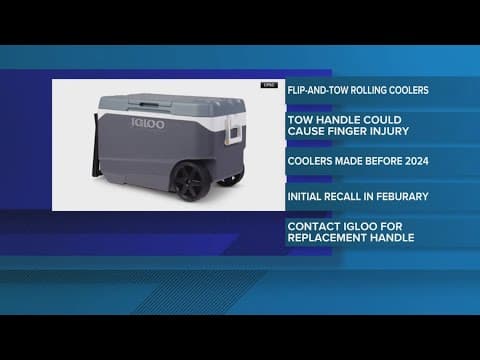 Igloo expands cooler recall over injury risk