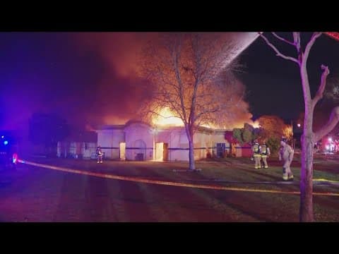 Fire breaks out at abandoned building in Liberty Station