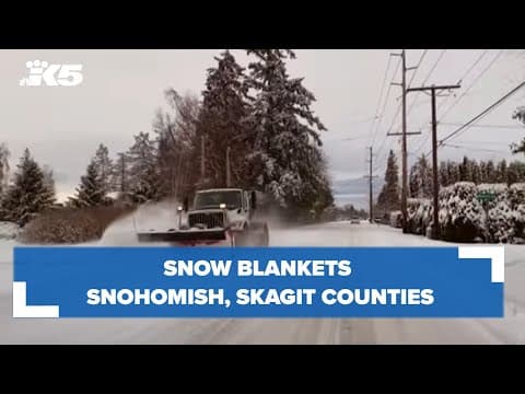 Snow blankets Snohomish, Skagit Counties