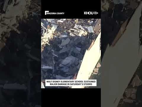 Walt Disney Elementary in Brazoria County sustained major damage in Saturday's storms #shrots