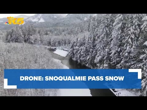 Drone: Snoqualmie Pass snow
