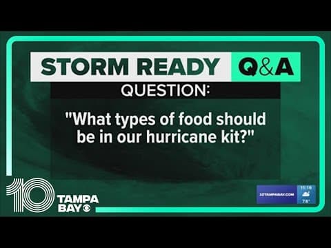 What types of food should be in a hurricane kit?