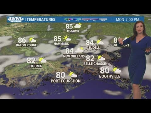 New Orleans Weather: Heat and humidity to ease by midweek as a cool front arrives