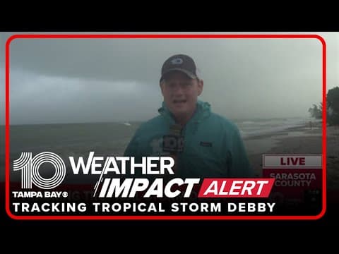Outer bands of Tropical Storm Debby start to hit Sarasota County