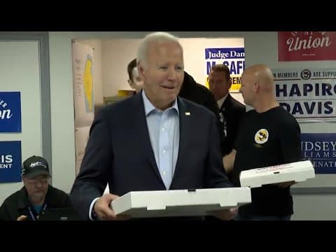 Joe Biden visits phone bank for Harris-Walz campaign (Oct. 26, 2024)