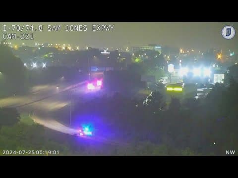 1 in custody after Lawrence police chase ends on I-465