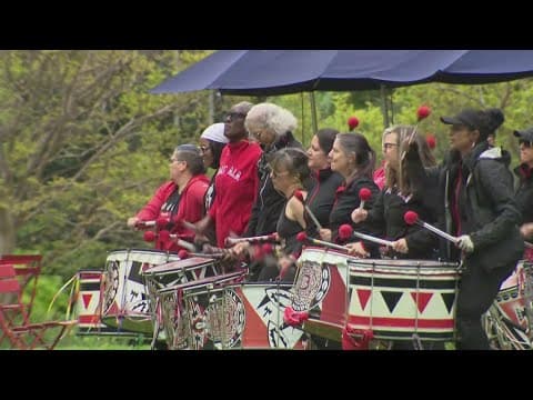 All-women drum group keeps the beat during Race For Hope