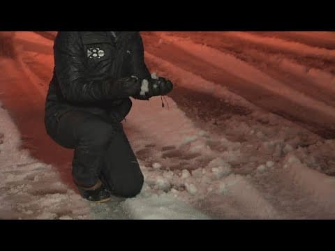 Snow blankets parts of Grayson County, Texas