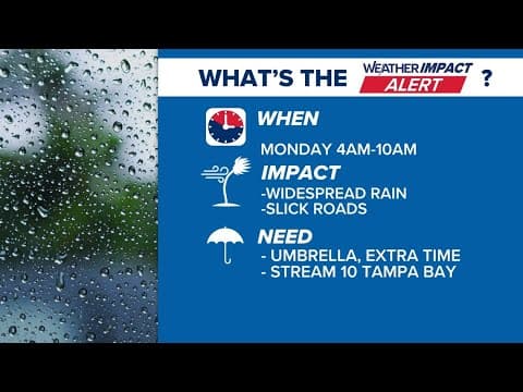 Weather Impact Alert Monday: Heavy rain, lightning, and treacherous travel for the morning commute