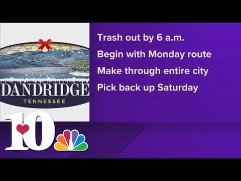 Dandridge trash pick up to resume on Friday after crash involving garbage truck