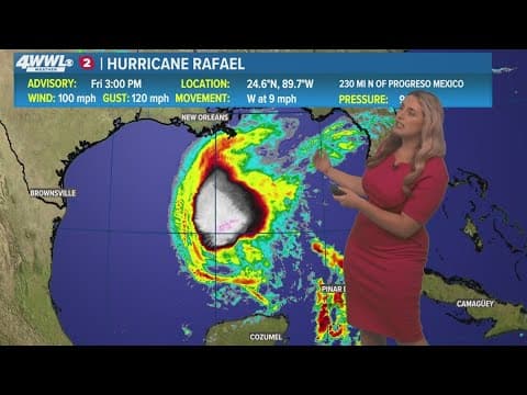 Friday 5PM First Weather: Hurricane Rafael meandering in Gulf as Cat. 2