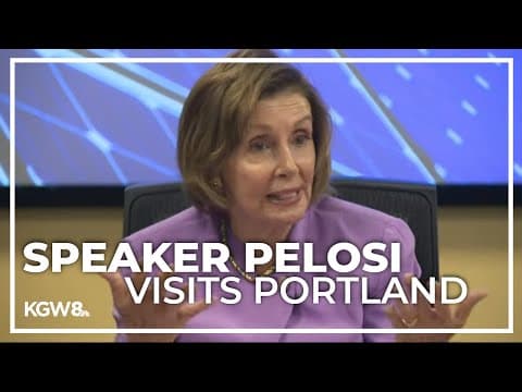 House speaker Nancy Pelosi spends afternoon in Rose City discussing Inflation Act