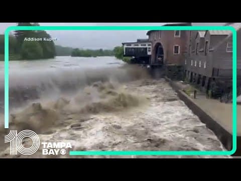 Raging rivers roar through Vermont as relentless rain causes flooding