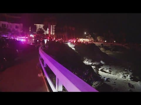 Vehicle rescue underway after car goes off cliff, into water in La Jolla