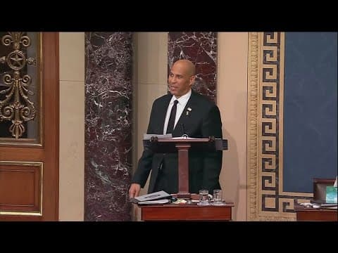 Cory Booker ends historic 25-hour Senate speech against Trump & Musk