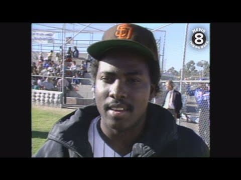 Tony Gwynn and Dave Dravecky with Mission Bay Little League in 1987