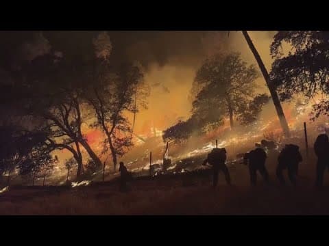 California firefighters battle wildfires with help from air support