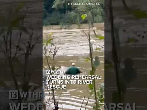 Wedding rehearsal turns into dangerous river rescue | Via:CNN