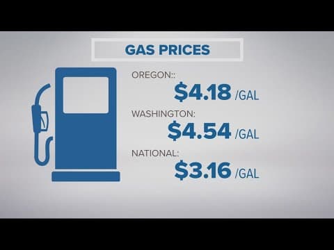 Gas prices trend down, but Oregon and Washington still above national average