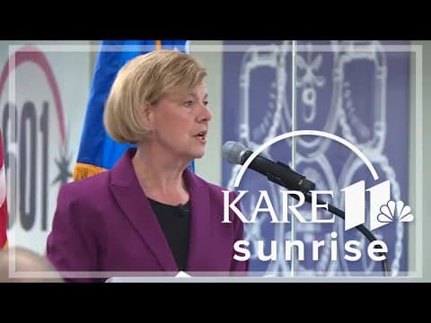 Tammy Baldwin gives victory speech after narrow win over Eric Hovde