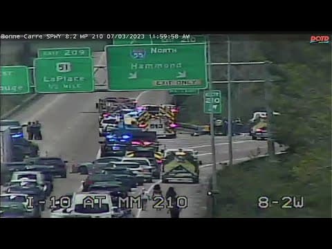 Accident closes I-10 W and I-55 N at I-10