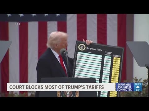 Federal trade court blocks most of President Trump's tariffs, says he overstepped authority