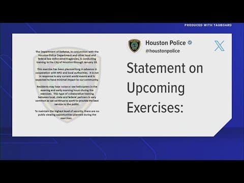 If you hear noises or see choppers around town, HPD says it's only a drill