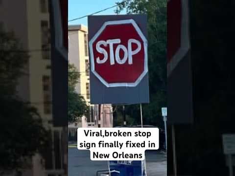 The stop sign has fallen down and gone back up many times with some creative solutions.