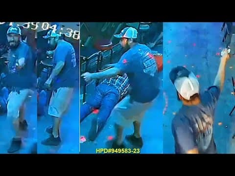 HPD searching for man accused of robbing bar customers at gunpoint