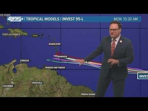 Thursday 10 PM Tropical Update: 95-L could develop into a depression, expected to continue west