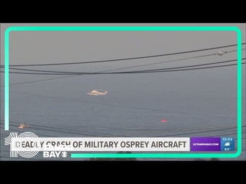 Osprey military aircraft crashes off coast of Japan