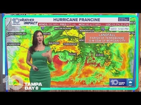 Tracking the Tropics: Hurricane Francine makes landfall in Louisiana