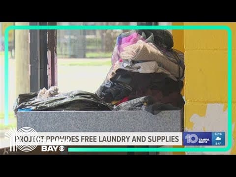 Families at Ybor City Coin Laundry receive free laundry and supplies from 'Laundry Project' group