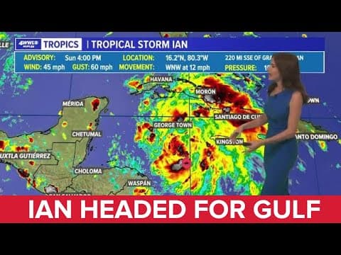 Sunday night tropical update: Ian begins gradual turn to the north