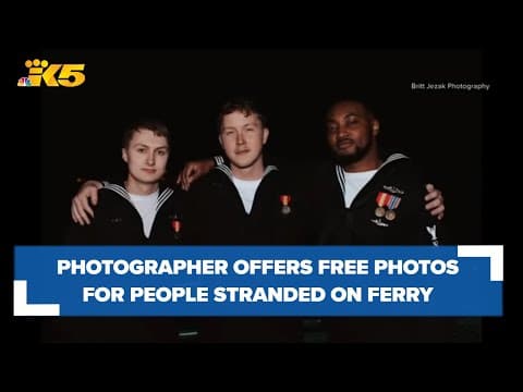 Photographer offered free photoshoots to passengers stuck aboard grounded ferry