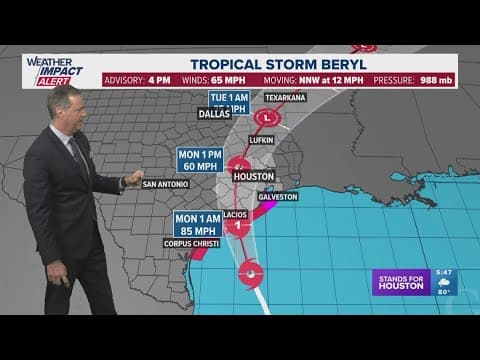 Team coverage: Tracking Beryl as it nears Texas Gulf Coast