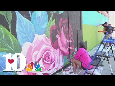Blount County artists paint mural in downtown Maryville