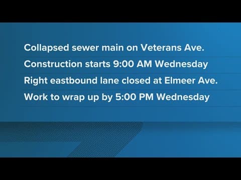 Jefferson Parish road closures due to sewer repair
