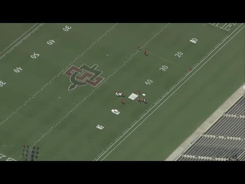 Crews add final details to Bashor Field at Snapdragon Stadium