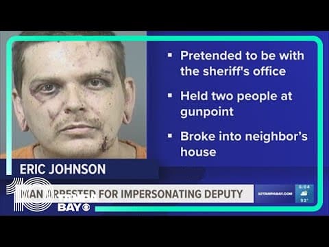 Man arrested after holding couple at gunpoint while posing as Citrus County deputy