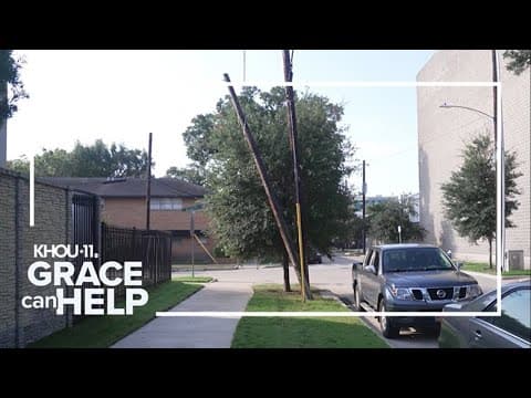 No one would fix leaning pole for two months until Grace White came to help