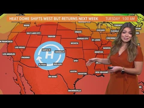 DFW weather: Heat dome shifts west but returns next week