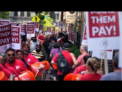 Strikes start at top hotel chains as housekeepers seek higher wages and daily room cleaning work