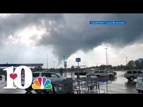 Incredible video shows a tornado forming near the Crossville Walmart