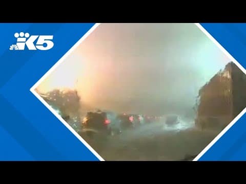 Dashcam catches lightning strike that caused power outage in SC